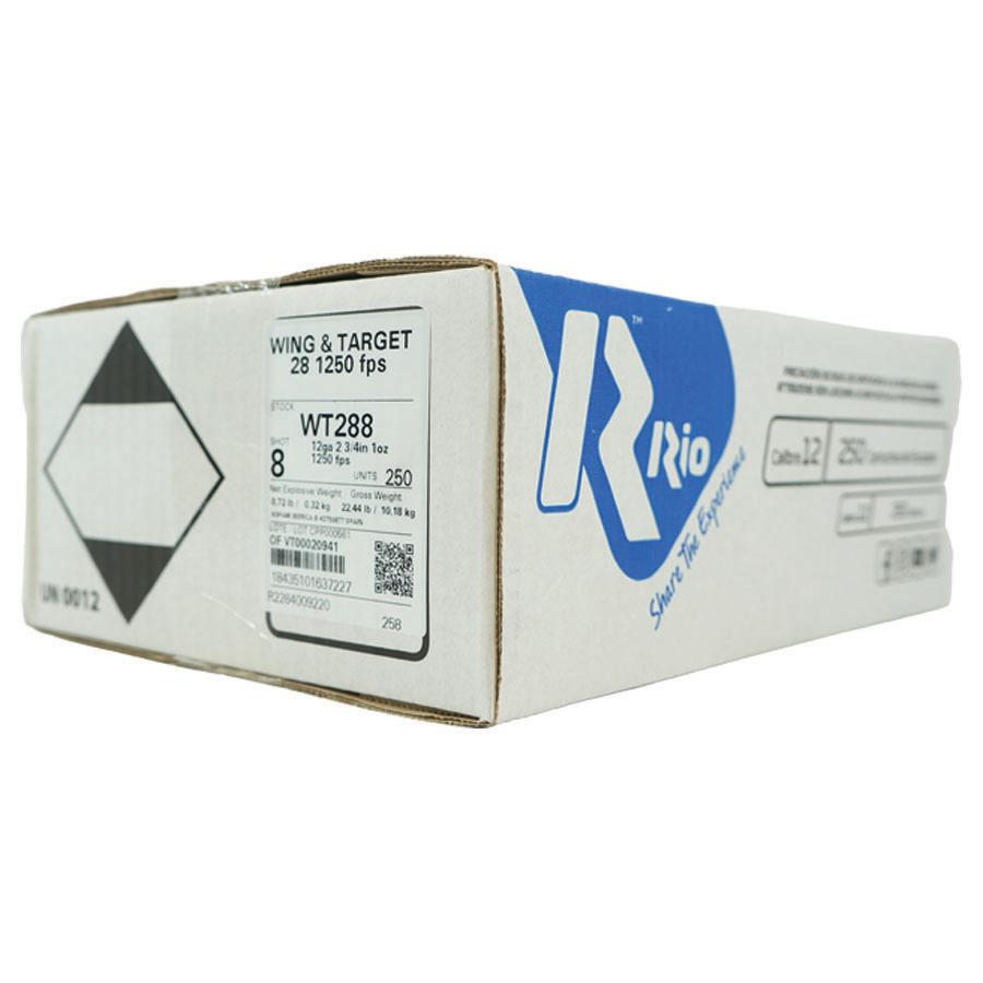 Rio Wing &Amp;Amp; Target Shotshells 12Ga 1Oz 2-3/4&Amp;Quot; 1250 Fps #8 250/Ct Case (10 Boxes Of 25/Ct) - Red Cliffs Tactical