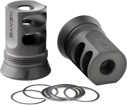 BANISH SUPPRESSORS 4578 - MUZZLE BRAKE 30GOLD 1/2X28