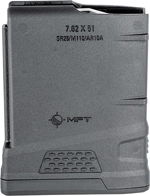 MFT MAGAZINE AR10/SR25 7.62X51 - 308 WIN 10RD BLACK POLYMER
