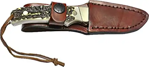 UNCLE HENRY KNIFE STAGLON 2.8" - BLADE W/LEATHER SHEATH