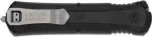 S&W KNIFE M&P OTF 3.5" AUS-8 - SPEAR BLADE TIP DOWN W/SAFETY