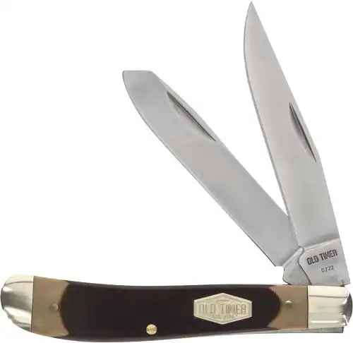 OLD TIMER KNIFE GUNSTOCK TRPPR - 2-BLADE 3.1" S/S DELRIN