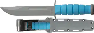 KA-BAR USSF SPACE-BAR KNIFE - 7" FINE EDGE W/SHEATH BLK/BLUE