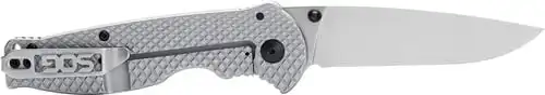 SOG KNIFE FLASH FL STONE WASHD - 3.44" CLIP POINT SS HANDLE - Image 3
