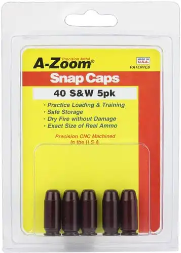 A-ZOOM METAL SNAP CAP .40SW - 5-PACK - Image 2