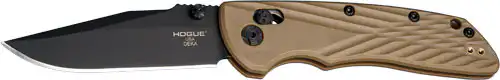 HOGUE DEKA ABLE LOCK FLDR 3.25 - CLIP POINT BLACK FINSH PLY FDE