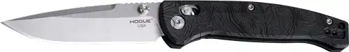 HOGUE MYSTO 3.4" ABLE LCK FLDR - CLIP POINT BLACK DIAMOND METAL