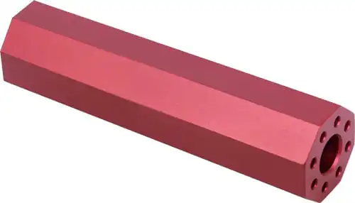 GUNTEC AR15 FAKE SUPPRESSOR - 4.5" 1/2X28 THREADS RED