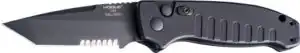 HOGUE BALLISTA-I BUTTON AUTO - TANTO PRT. SERRATED MATTE BLK