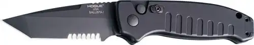 HOGUE BALLISTA-I BUTTON AUTO - TANTO PRT. SERRATED MATTE BLK