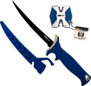 ACCUSHARP FILLET KNIFE W/ TWO- - STEP CARBIDE SHARPENER 6.5"