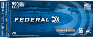 FEDERAL POWER-SHOK 223 REM - 55GR SP 20RD 10BX/CS