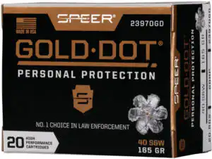 SPEER GOLD DOT 40 SW 165GR - GDHP 20RD 10BX/CS