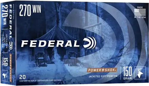 FEDERAL POWER-SHOK 270 WIN - 150GR SP 20RD 10BX/CS