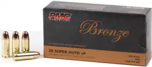 PMC 38 SUPER +P 130GR FMJ-RN - 50RD 20BX/CS