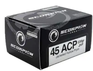 SCORPION 45ACP - 230GR JHP 20RD 10BX/CS