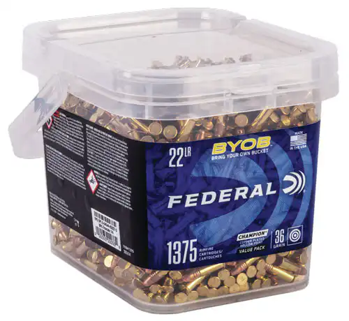 FEDERAL 22LR 36GR HP 1260FPS - 1375RD BUCKET 2BX/CS