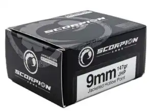 SCORPION 9MM LUGER - 147GR JHP 20RD 10BX/CS