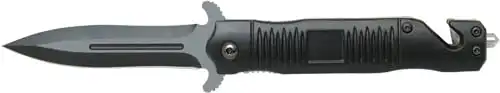 ABKT BLACK STILETTO ASSISTED - OPENER 3.5" BLADE W/BREAKER