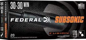 FEDERAL FUSION 30-30 WIN 170GR - SUBSONIC FUSION 20RD 10BX/CS