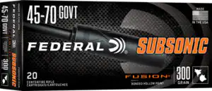 FEDERAL FUSION 45-70 GOV 300GR - SUBSONIC 20RD 10BX/CS