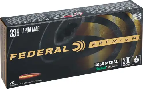 FEDERAL GOLD MEDAL 338 LAPUA - MAG 300GR MATCH 20RD 10BX/CS - Image 2