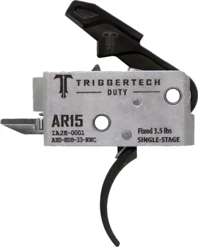 TRIGGERTECH AR-15 SINGLE STAGE - BLACK DUTY CURVED 3.5LB