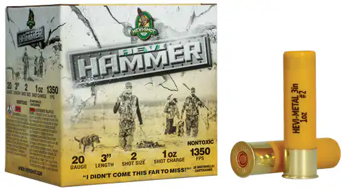 HEVI-SHOT HEAVY HAMMER 20GA - 3" 1OZ #2 25RD 10BX/CS