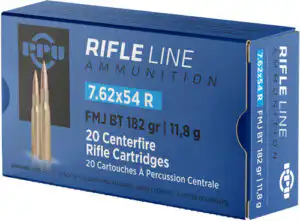 PPU 7.62X54R 182GR FMJ - 20RD 10BX/CS