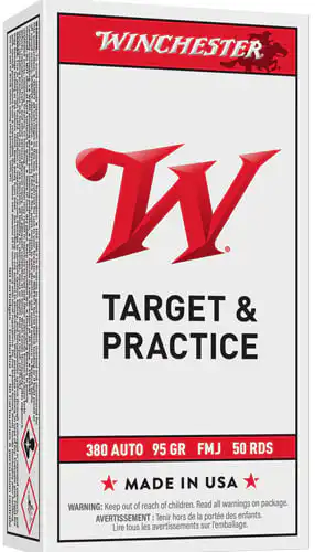 WINCHESTER USA 380 ACP 95GR - FMJ 50RD 10BX/CS
