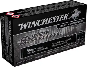 WINCHESTER SUPER SUPPRESSED - 9MM LUGER 147GR FMJ 50RD 10B/C