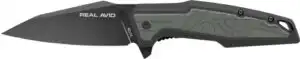 REAL AVID RAV-1 KNIFE MANUAL - 3.25" BLADE GREEN/BLACK