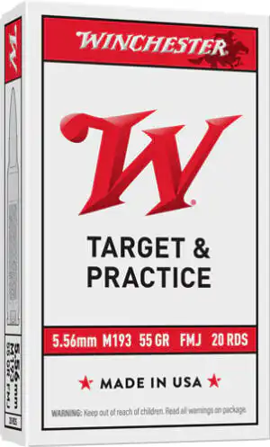 WINCHESTER USA 5.56X45 55GR - FMJ 20RD 50BX/CS