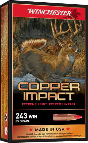 WINCHESTER COPPER IMPACT 243 - WIN 85GR 20RD 10BX/CS - Image 2