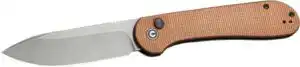 CIVIVI KNIFE ELEMENTUM 3.47" - BROWN MICARTA/GRAY STONEWASH