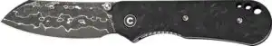 CIVIVI KNIFE CRABBY 2.7" - SHREDDED CARBON FIBER DAMASCU
