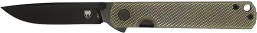 COBRATEC BLACKJACK FOLDER 3" - G-10 BLACK TITANIUM BRZ SCALE