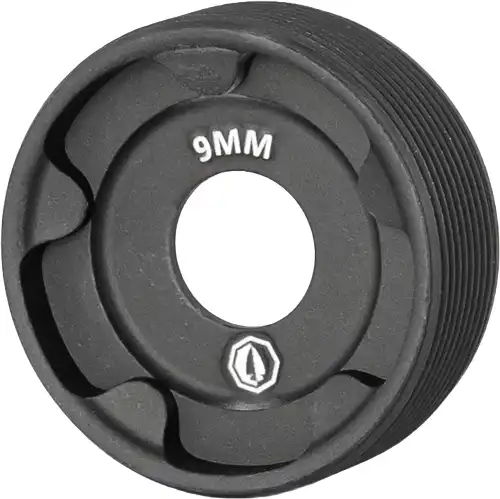 RUGGED SUPPRESSORS FRONT CAP - 9MM OBSIDIAN 9/45