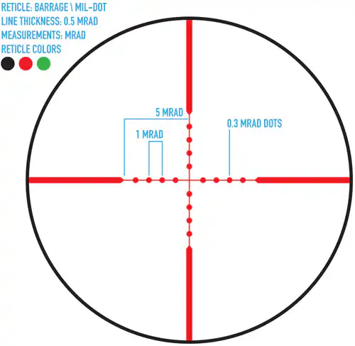 FIREFIELD BARRAGE 2.5-10X40 - RIFLESCOPE MIL-DOT RETICLE - Image 2