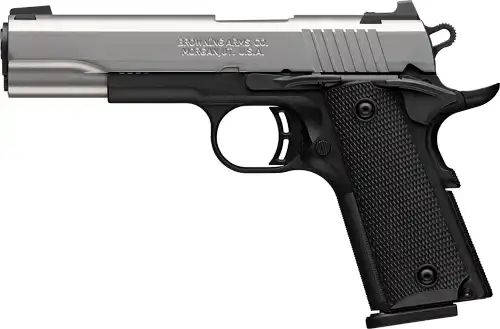 BROWNING 1911-380 STAINLESS - 380ACP 4.25"FS 8RD BLK/SS - Image 2