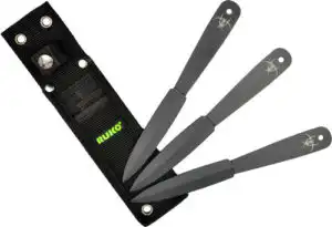 RUKO THROWNING KNIVES 3 PC - 7.38" CARBON STEEL CLAMSHELL