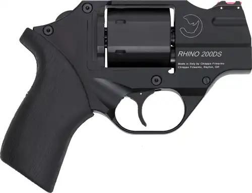 CHIAPPA RHINO 200D DAO 357MAG - 2" FS BLACK/RUBBER W/HOLSTER.