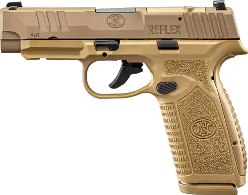 FN REFLEX MRD XL 9MM LUGER - 2-10RD MAGS FDE NO SAFETY