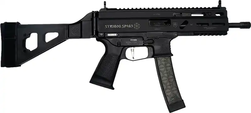 GRAND POWER STRIBOG SP9A3 9MM - 8" BBL 30 RD MAG W/BRACE BLK