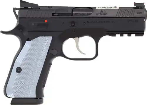 CZ SHADOW 2 COMPACT OR 9MM FS - 15RD BLK NITRIDE GREY GRIP