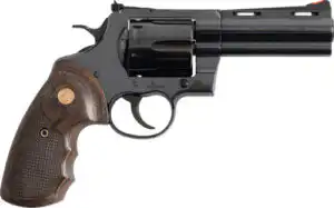 COLT ANACONDA 44MAG 4" 6RD - BLUED MEDALLION WOOD GRIPS