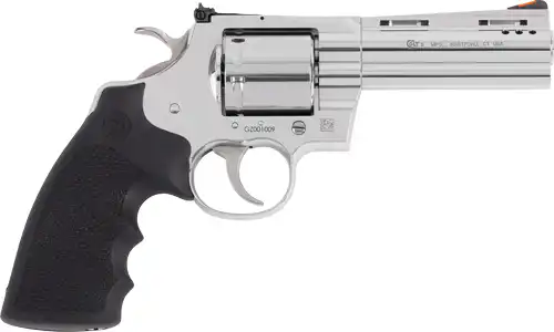COLT GRIZZLY 357MAG 4.25" 6RD - POLISHED STAINLESS HOGUE GRIPS