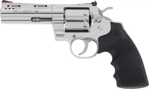 COLT GRIZZLY 357MAG 4.25" 6RD - POLISHED STAINLESS HOGUE GRIPS - Image 2