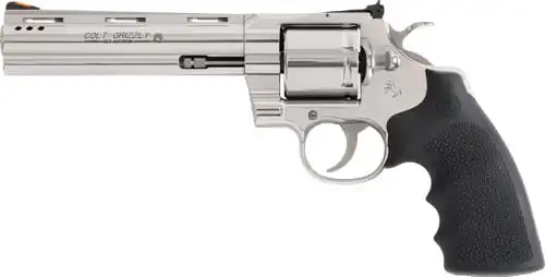 COLT GRIZZLY 357MAG 6" 6RD - POLISHED STAINLESS HOGUE GRIPS - Image 2