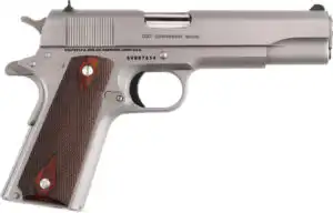COLT GOVERNMENT 1911 9MM 5" - 7RD STAINLESS ROSEWOOD